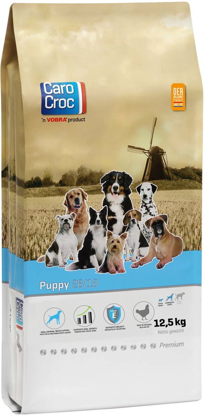 Carocroc Puppy Gevogelte&Rijst&Lijnzaad - Hondenvoer - 12.5 kg
