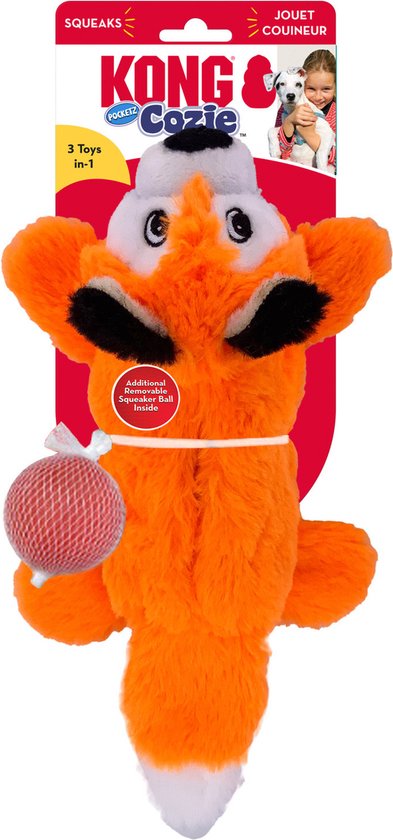 Kong Cozie Pocketz Vos Twee piepers