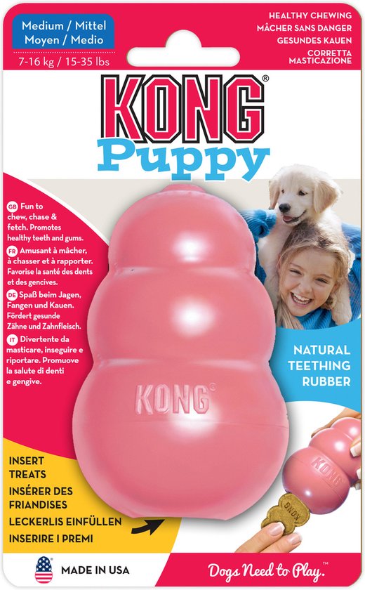 Foto: Kong puppy speelgoed rubber 8 64 cm willekeurige kleur m