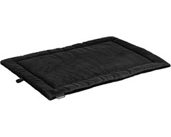 Maxxnobel Benchkussen Nubuck Lederlook/Teddy Zwart - Hondenbenchkussen - Small