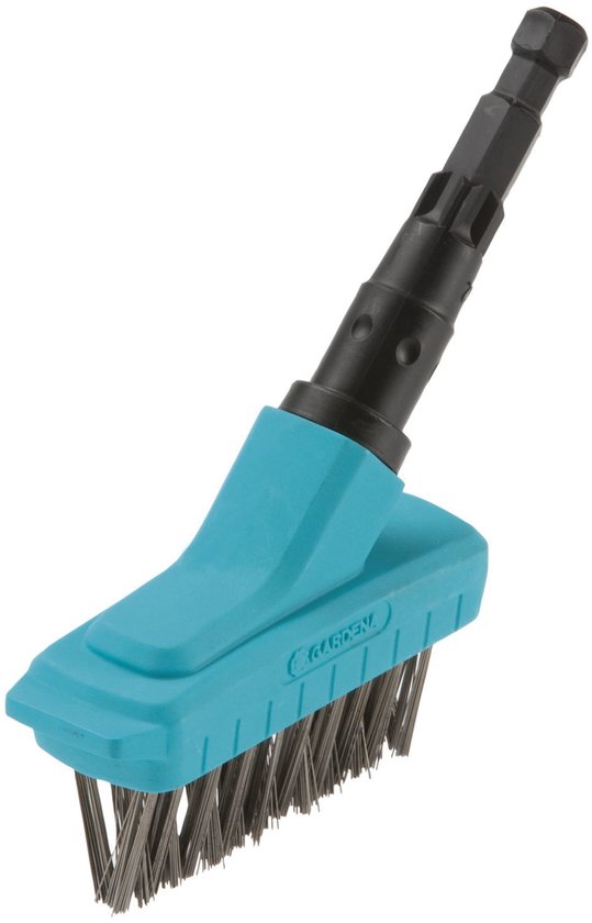GARDENA Combisystem voegenvkrast met turquoise behuizing en metalen borstelharen