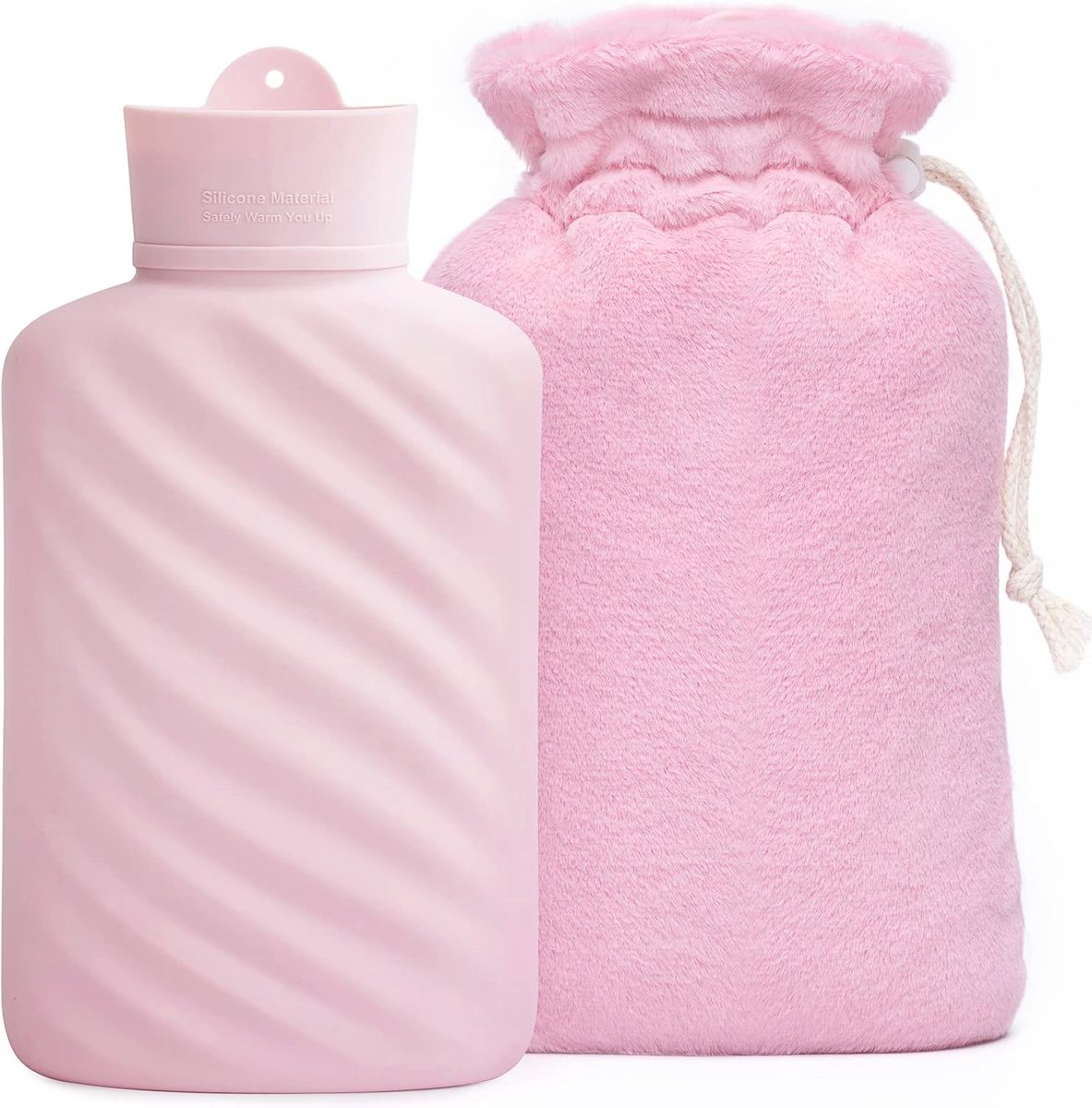 Bol.com Magnetronbestendige siliconen warmwaterkruik - BPA-vrij, voor pijnverlichting en warme/koude therapie aanbieding