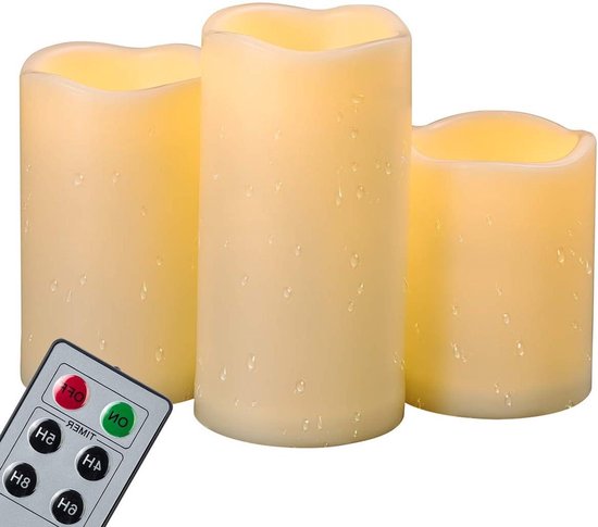 Da By Led Kaars, Waterdichte Kaars Voor Buiten, Knipperende Batterij Aangedreven Met Afstandsbediening En Timer Ivoorwit Kunststof 8 Cm X 15 Cm 2 Stuks 663646325 Da By Led Kaars, Waterdichte Kaars Voor Buiten, Knipperende Batterij Aangedreven Met Afstandsbediening En Timer Ivoorwit Kunststof 8 Cm X 15 Cm 2 Stuks 663646325