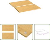Kookplaatafdekkingen 2 st 50x28x1,5 cm bamboe kopen