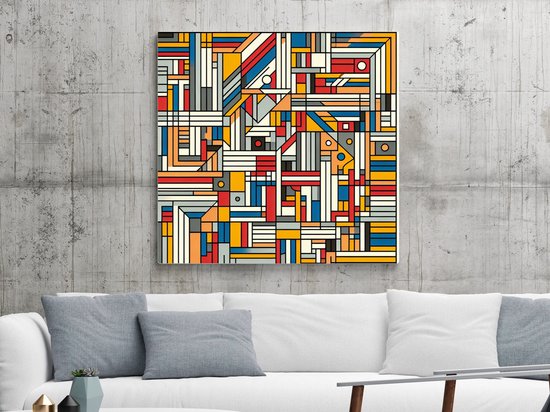 Stijlvol 3-Delig Abstract Zwart Lijnen Canvas Schilderij - Nordic Moderne Geometrische Wanddecoratie 70x92cm (28x36) X 3 Zonder Frame