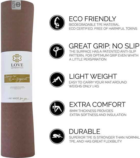 Eco Yogamat - TPE - 6mm - Excellent Earth van Excellent Earth — afbeelding 2