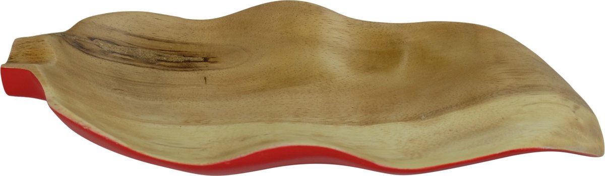 Fine Asianliving Decoratieve Schaal Mangohout Handgemaakt in Thailand Rood 6x12cm