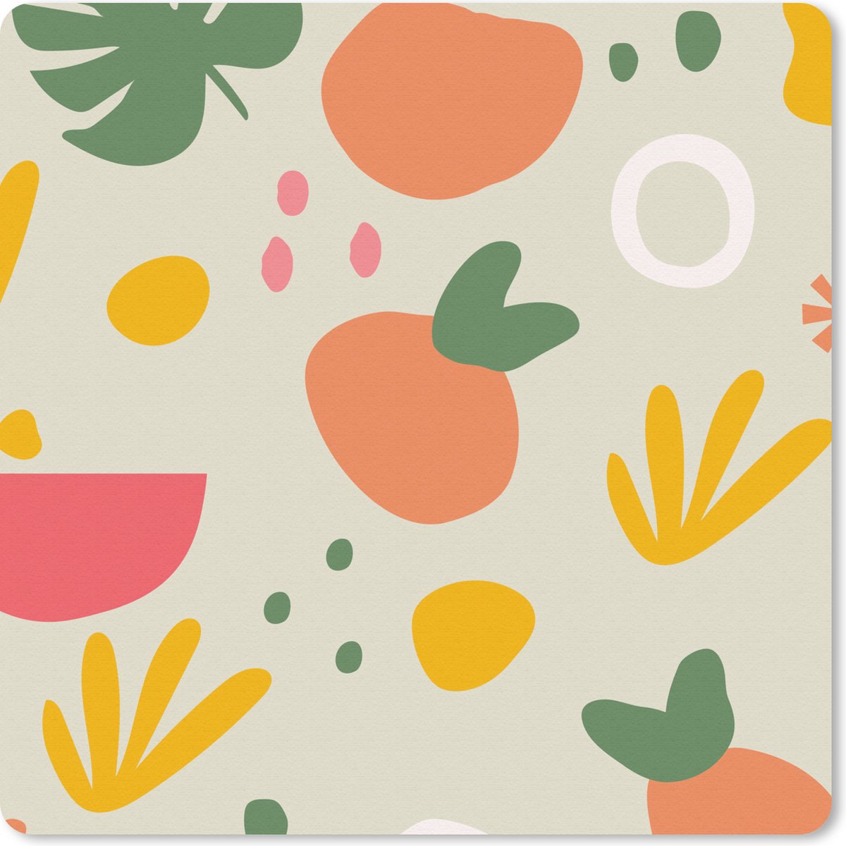 Muismat 20x20 cm - Mousepad Fruit - Zomer - Design - Muismatten