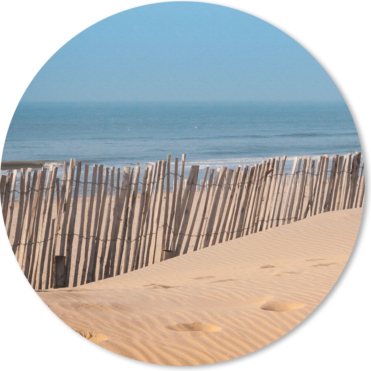 Muismat rond 50x50 cm - Mousepad Strand - Zee - Palen - Ronde muismatten