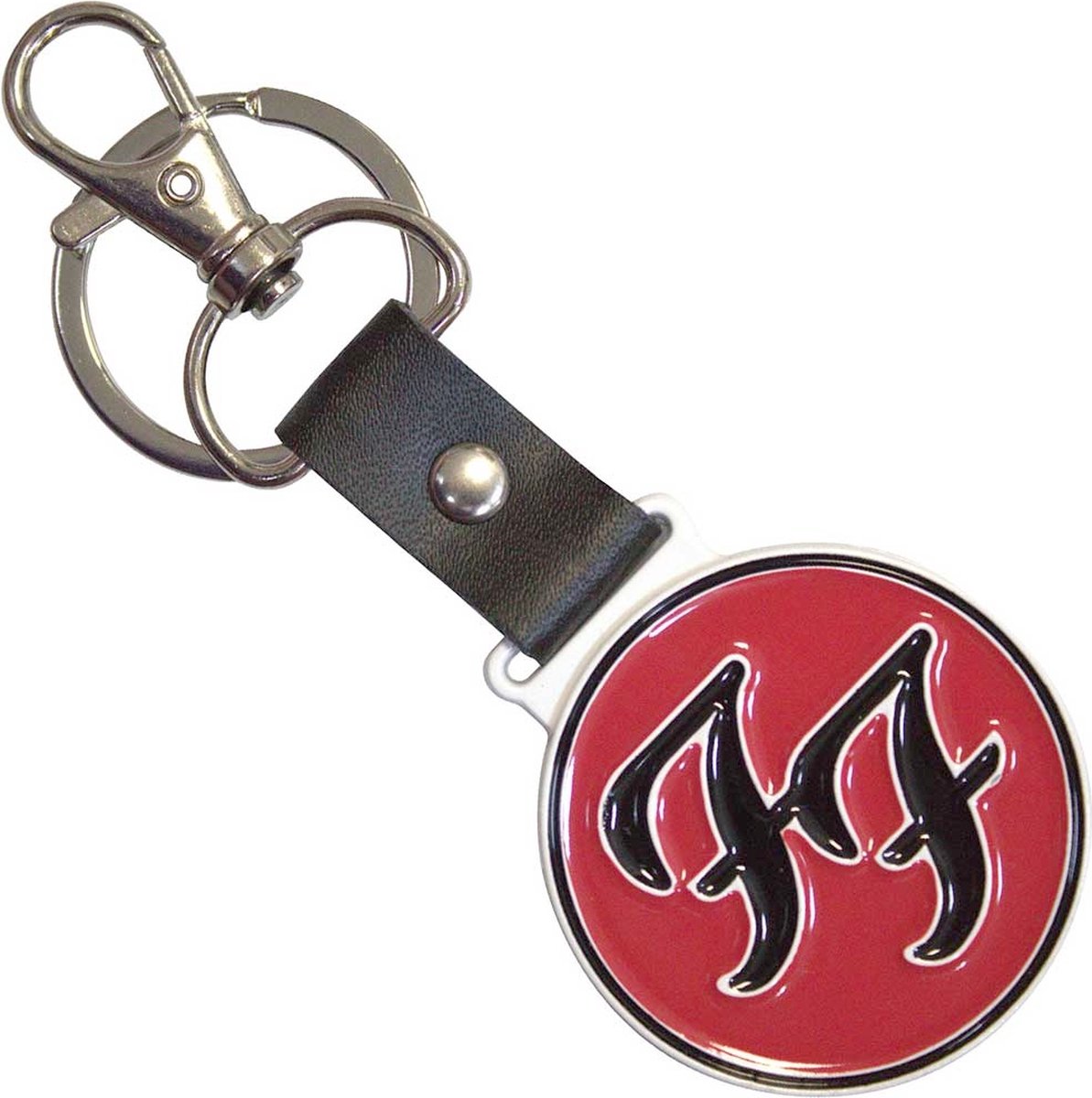 Foo Fighters - FF Logo Sleutelhanger - Rood/Zwart
