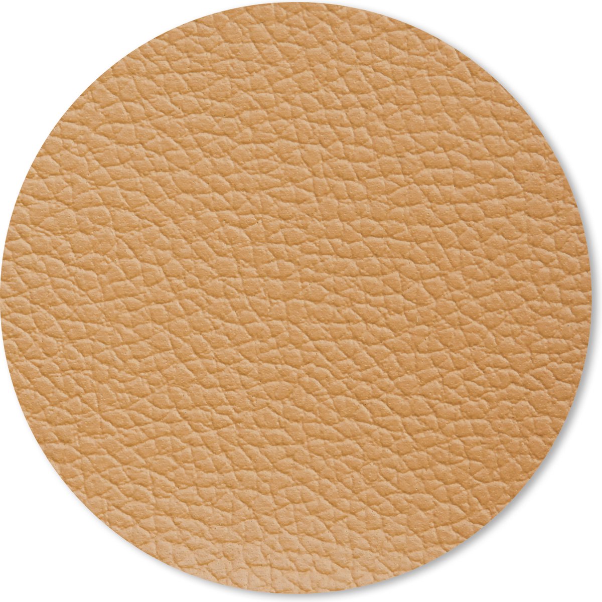 Muismat rond 20x20 cm - Mousepad Leer - Structuur - Lederlook - Oranje - Ronde muismatten