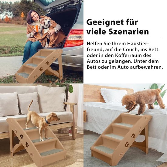 Houten Huisdierentrap/Huisdiertrappen, 2-in-1 Opvouwbare