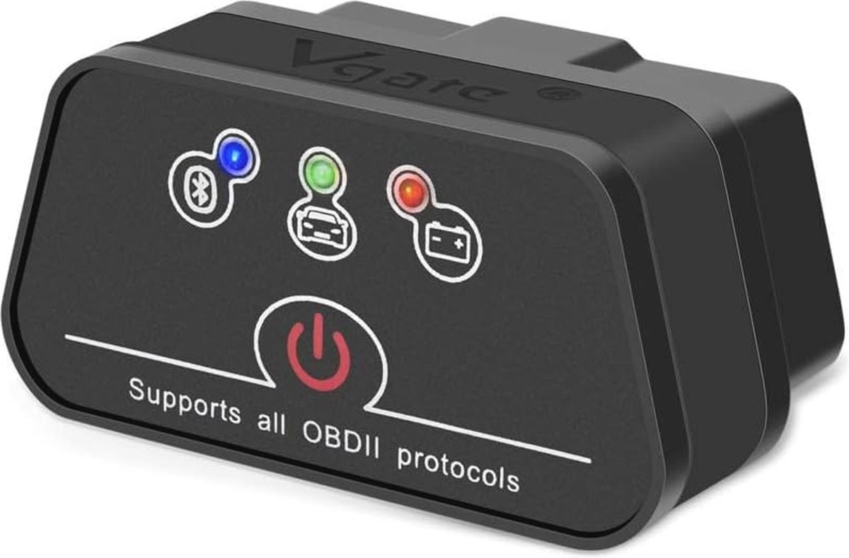 OBD2 Bluetooth Adapter Scanner voor Auto's - Compatibel met iOS, Android en Windows