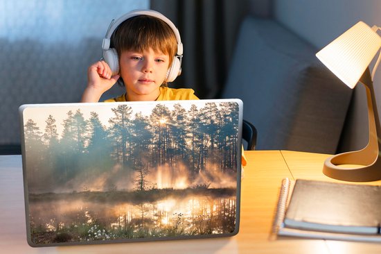 Sticker pour ordinateur portable - 15,6 pouces - Plus - Soleil - Arbre