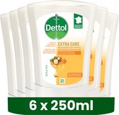 Dettol No-Touch Navulling Handzeep - Extra Care Honey & Sheabutter 250ML x 6 Voordeelverpakking