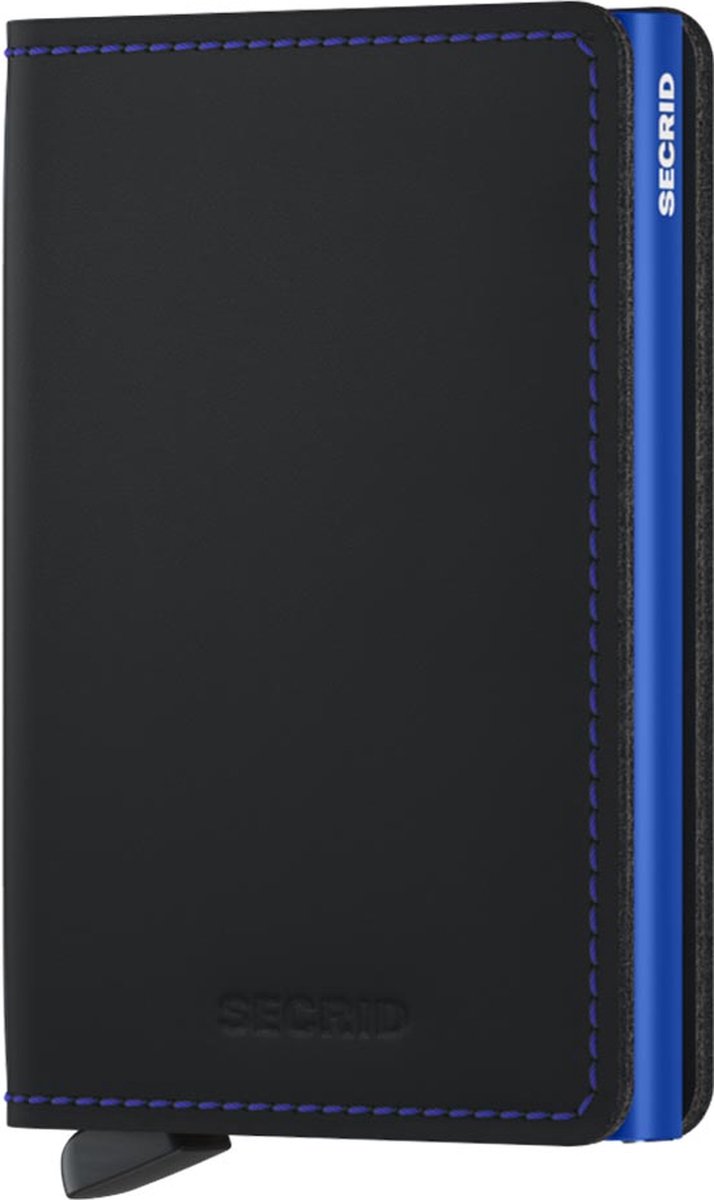 Secrid Slimwallet Portemonnee Matte black & blue