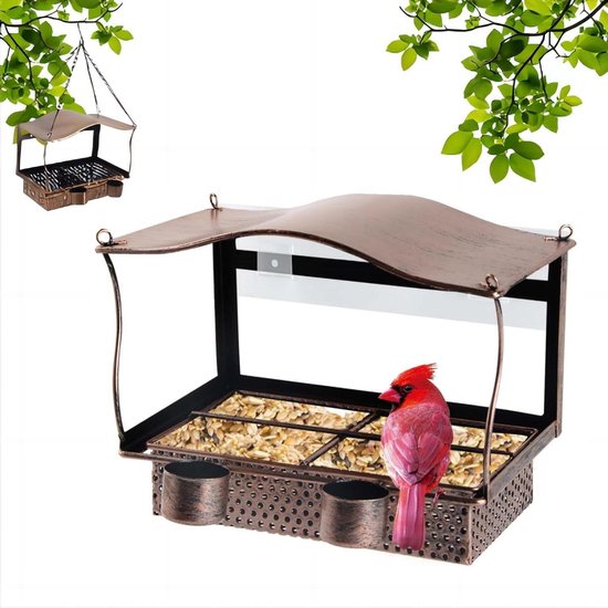 Vogelvoederstation voor bungelende vogels, voederdispenser voor kleine