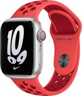 Apple Watch sportbandje - Nike - Voor Apple Watch 3/4/5/6/7/8/SE 38/40/41mm - Bright Crimson/Gym Red