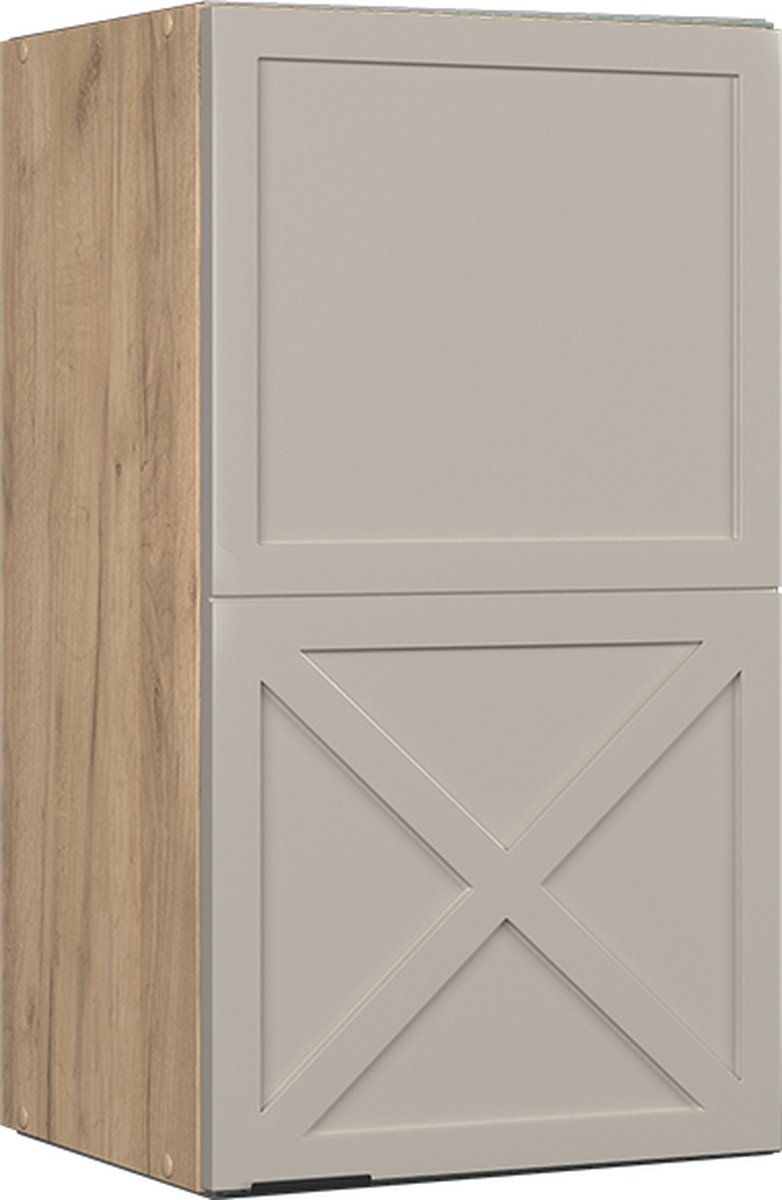 Vicco Fame-Line Wandkast – 40 cm GrijsBeige GrijsBeige/Goudkleurig Eiken