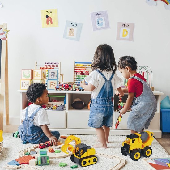 Set van 4 Bouwvoertuigen Speelgoed voor Kinderen - Creatief Spelen met Verwisselbare Onderdelen van DreamLand — afbeelding 2