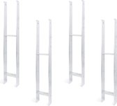 Bol.com Alberts 4 x H-ankerpaal ondersteuning carportpaal schoen H-balk 800 mm aanbieding