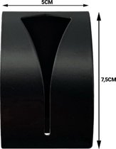 2 Stuks RVS Handdoekhouders Zwart - Handdoek Klem - Handdoek haak