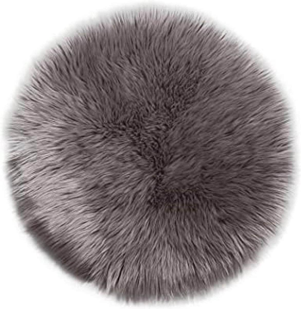 Imitatiebont Lamsvacht Tapijt, Kunstbont Slaapkamer Woonkamer - Wasbaar Bont Tapijt, Decoratiebont - 120 cm Rond