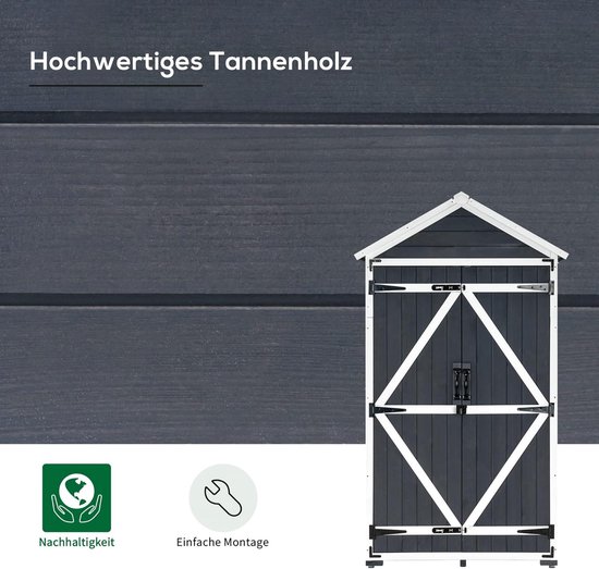 Equivera Armoire de jardin - Armoire de jardin plastique - Armoire de jardin extérieur plastique - Armoire de jardin plastique - Armoire de jardin extérieur - Armoire de rangement extérieur - Armoires de jardin extérieur - Abri de jardin