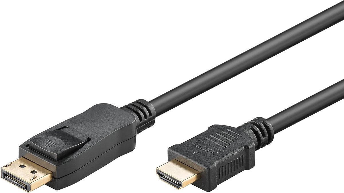 DisplayPort naar HDMI adapterkabel 4K @30Hz - 2M Ultra High Speed - Sluit Laptop aan op TV, Monitor of Projector