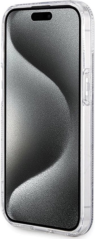 Guess - IML - Coque GCUbe MagSafe pour iPhone - 15 - Plus / 14 - Plus - noir