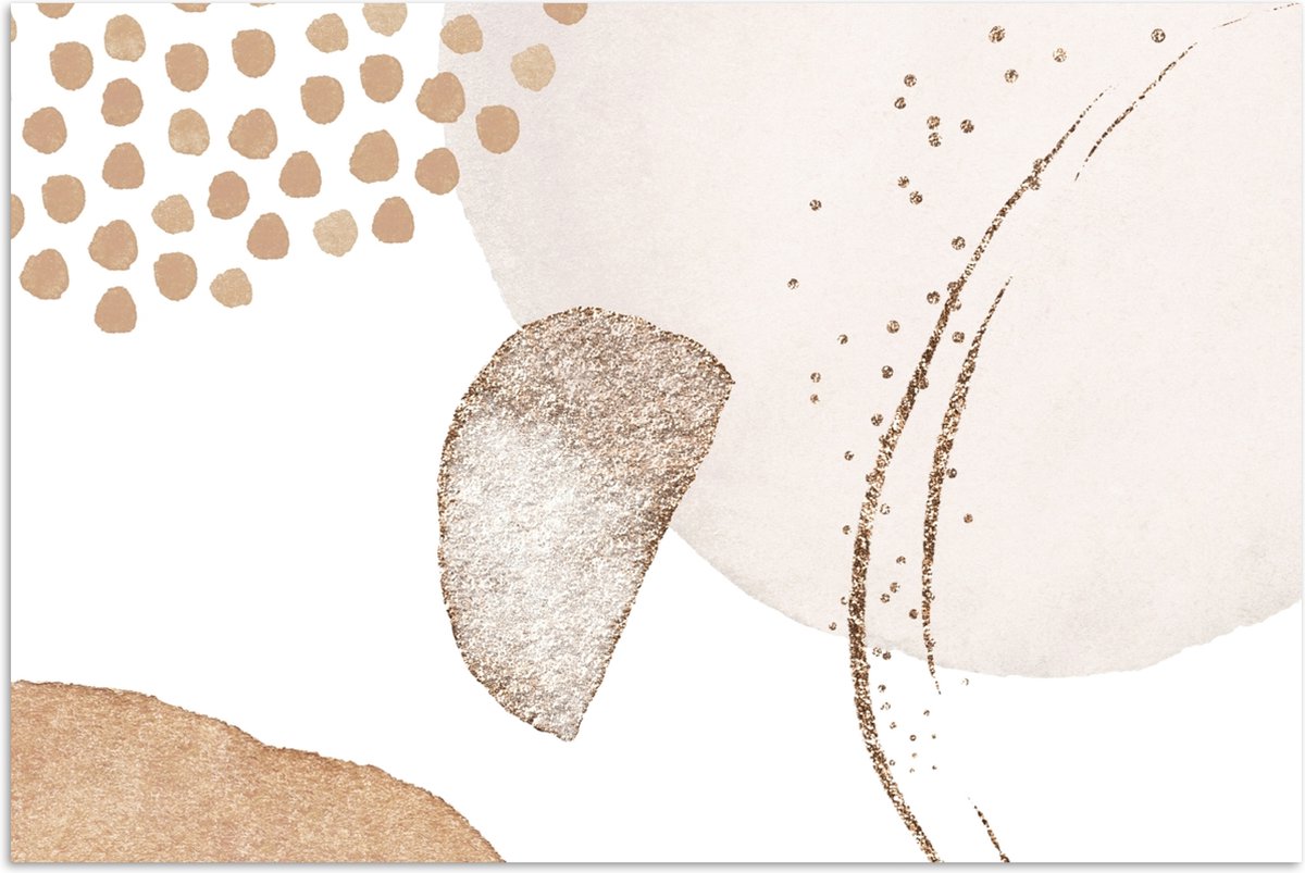 Poster 60x40 cm - Watercolor - Pastel - Beige - Abstract - Modern - Posters - Wanddecorati