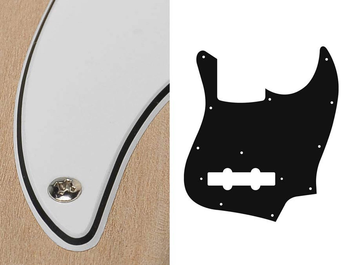 Boston JB-310-W pickguard, Jocker bass, standard, 3 ply, white