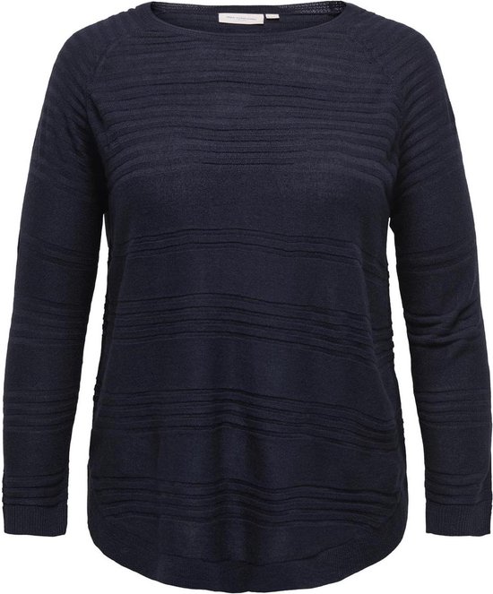 ONLY CARMAKOMA CARNEWAIRPLAIN LS PULLOVER KNT Dames Trui - Maat L