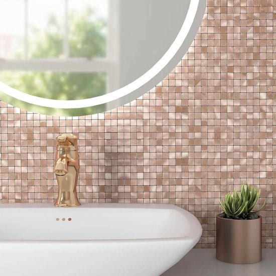 NAIZY 10 feuilles 3D autocollant de carrelage salle de bain