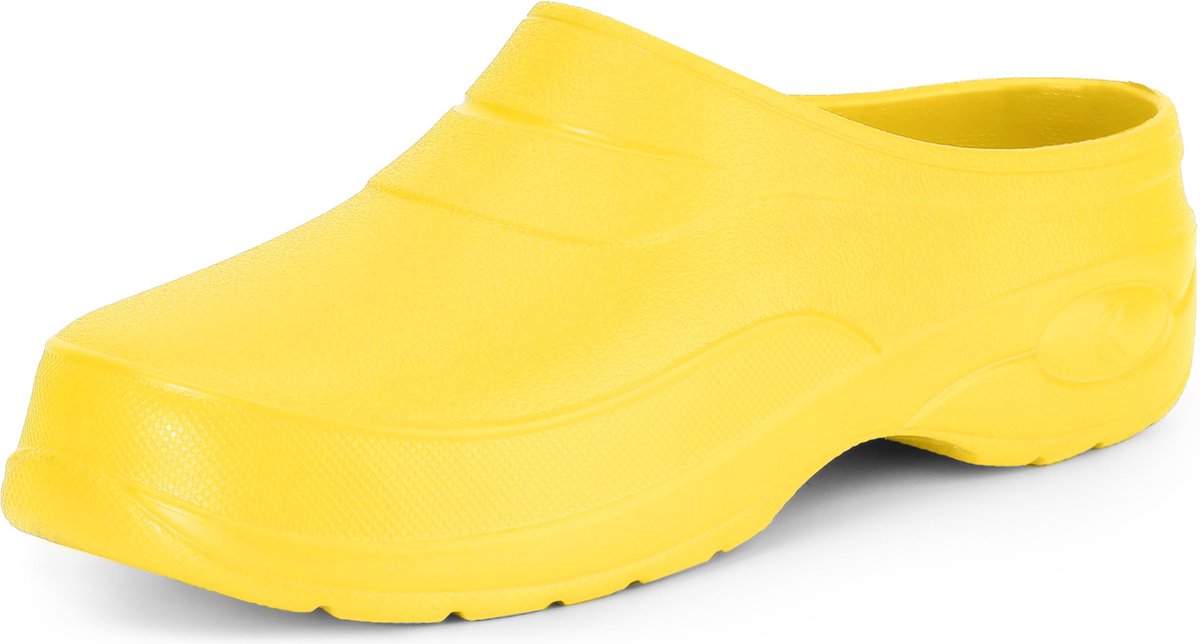 Ladeheid Unisex Clogs Tuinklompen - Tuinschoenen - Lichte - Dames - Heren - Geel1 – 46 – LA-KL-037