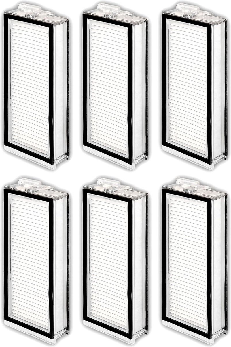 Reserve HEPA-filters - 6 stuks - compatibel met Roborock Q5 Pro Q5 Pro+ Q8 Max Q8 Max+ Q7 Q7+ Q7 Max Q7 Max+ robotstofzuiger - reserveonderdelfilter - filter - Q5 Pro+ Q8 Max+ Q7+ Q7 Max+