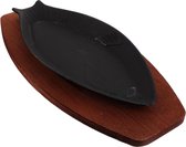 Bol.com Ijzeren Koken Gegrild Vlees Teppanyaki- Gietijzeren Grillpan Steak Koekenpan - Fajita Koekenpan -Visvormige Gegrilde Pla... aanbieding