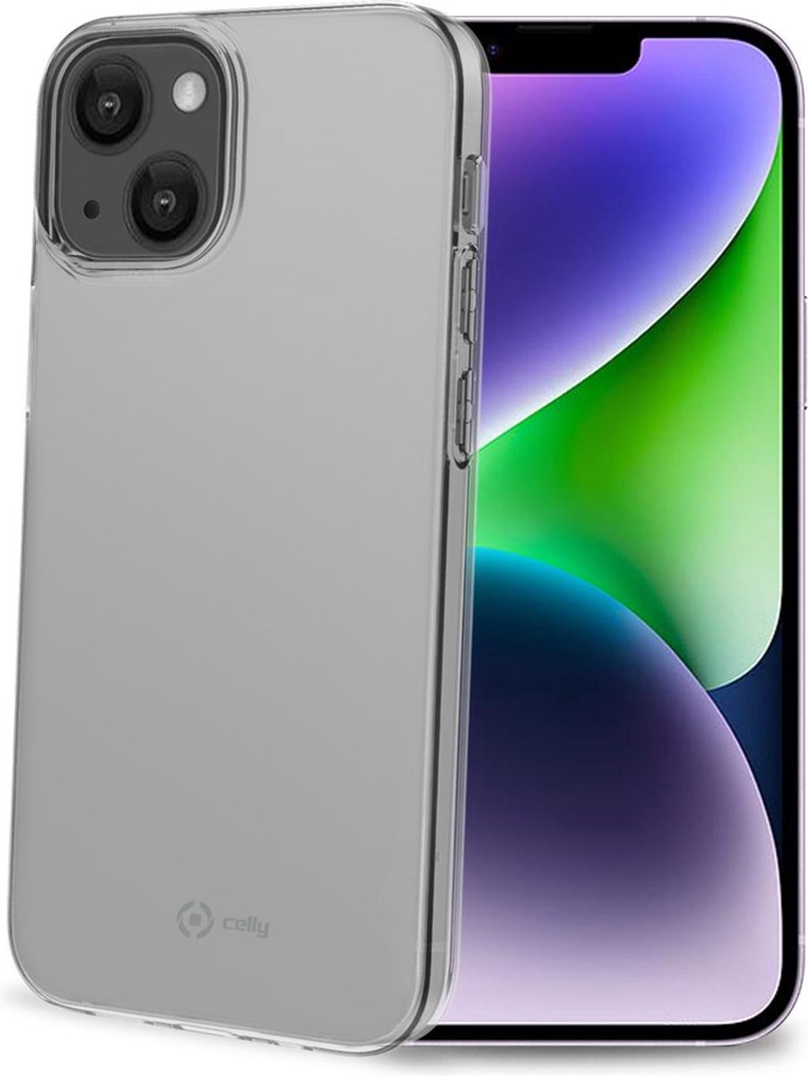 Celly Gelskin Siliconen hoesje - Geschikt voor Apple iPhone 14 Plus - TPU Back cover - Transparant