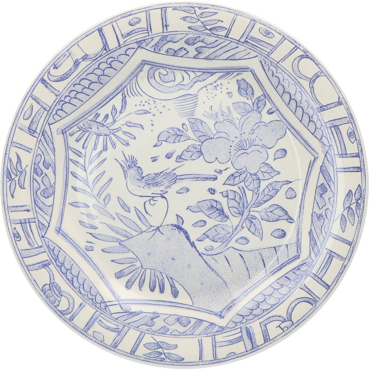 Gien - Dinerbord Oiseau Bleu 27,4cm (set van 4) - Dinerborden
