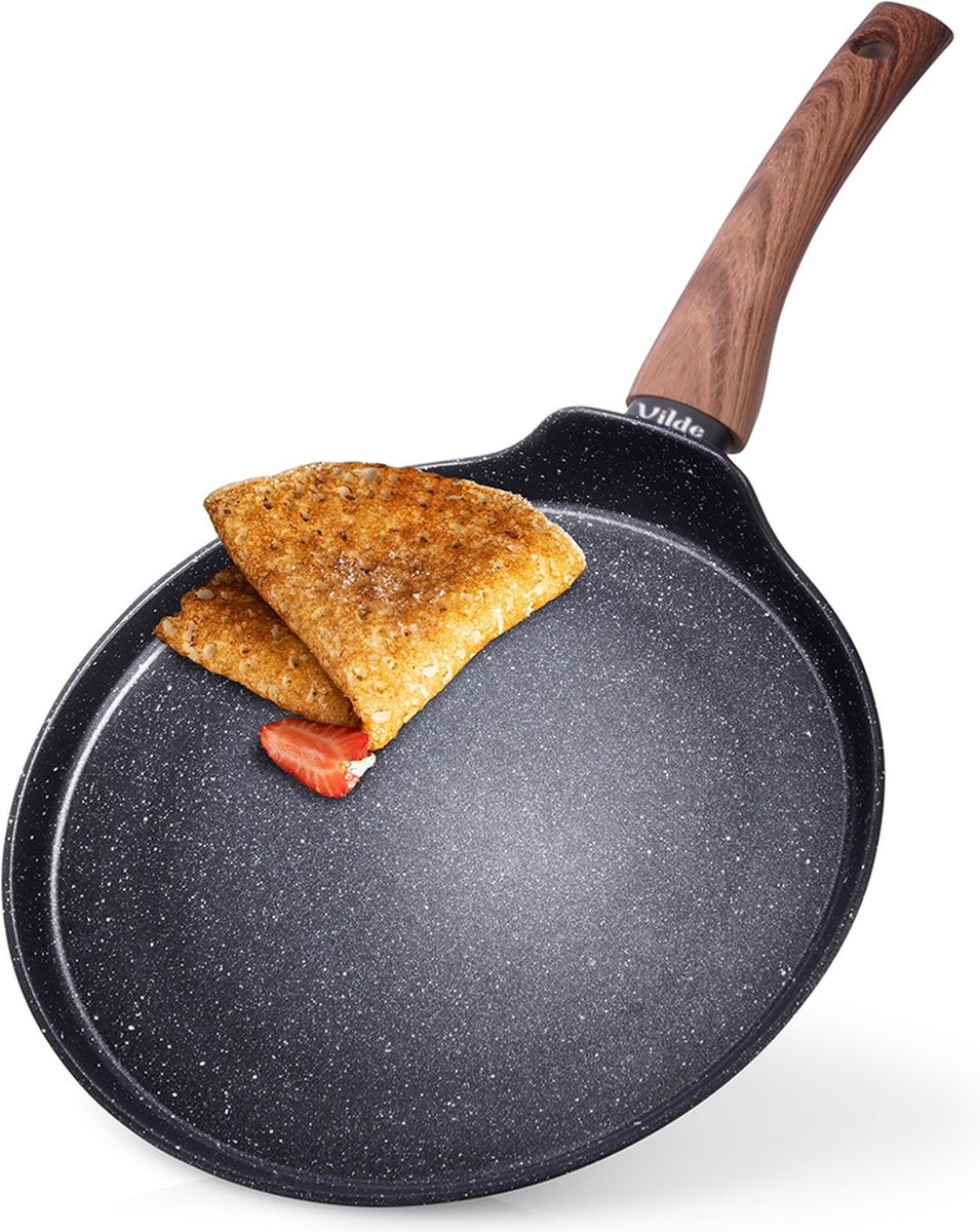 Pannenkoekenpan Graniet BLACK&WOOD 24 cm - Omeletpan - Pancake - Eierpan - Pannenkoekpan