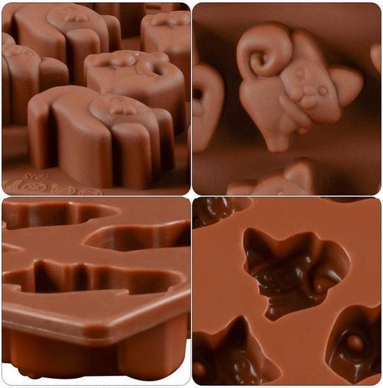 JLZK Leuke Kat Gezicht Siliconen Mallen Polymeer Klei Candy Chocolade Gumpaste Mold Diy Party Cupcake Topper Fondant Cake Decorating Gereedschap