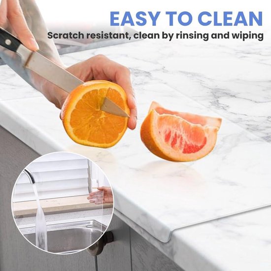 Keuken snijplank, zwart acryl met verhoogde rand antislip snijblok