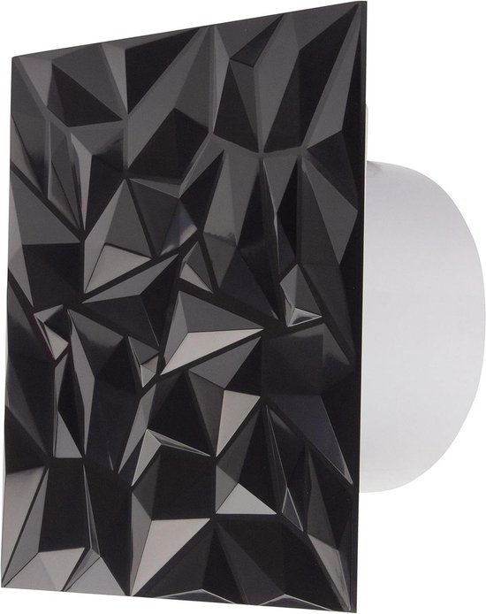 Ac Ventilator 100 mm Silent timer vochtsensor BLACK EDITION