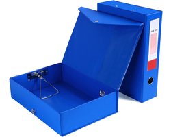 Blauwe dossierdoos A4 88 mm Ruggengraat 2 stuks Kunststof - Archiefopslag School Kantoor