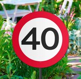 Tuinbord Verkeersbord 40 inclusief stok
