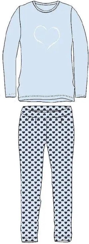Normann Badstoffen pyjama voor dames met manchetten in elegant Normann Badstoffen pyjama voor dames met manchetten in elegant