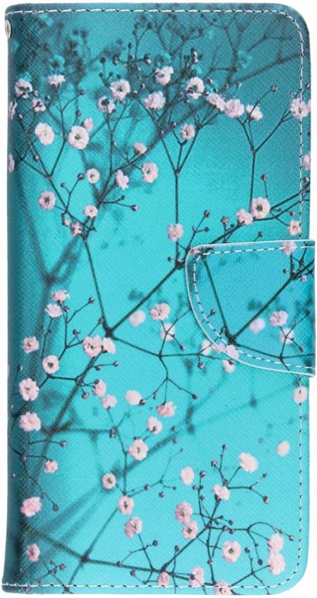 Scoby - Multifunctioneel Hoesje Geschikt voor Samsung Galaxy S10 - Pasjeshouder - Zachte Bookcase - Binfen - Kleurrijk Bloemenpatroon