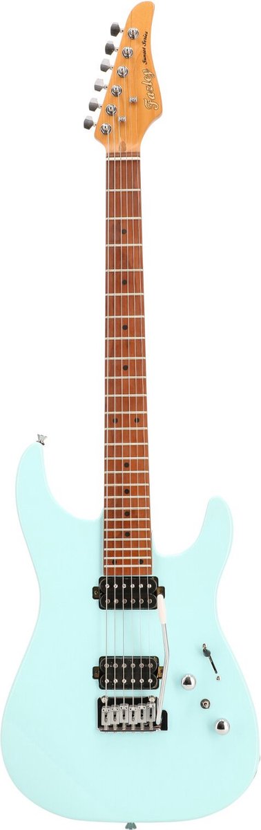 Fazley Sunset Series Sand Shark Sky Blue elektrische gitaar met gigbag