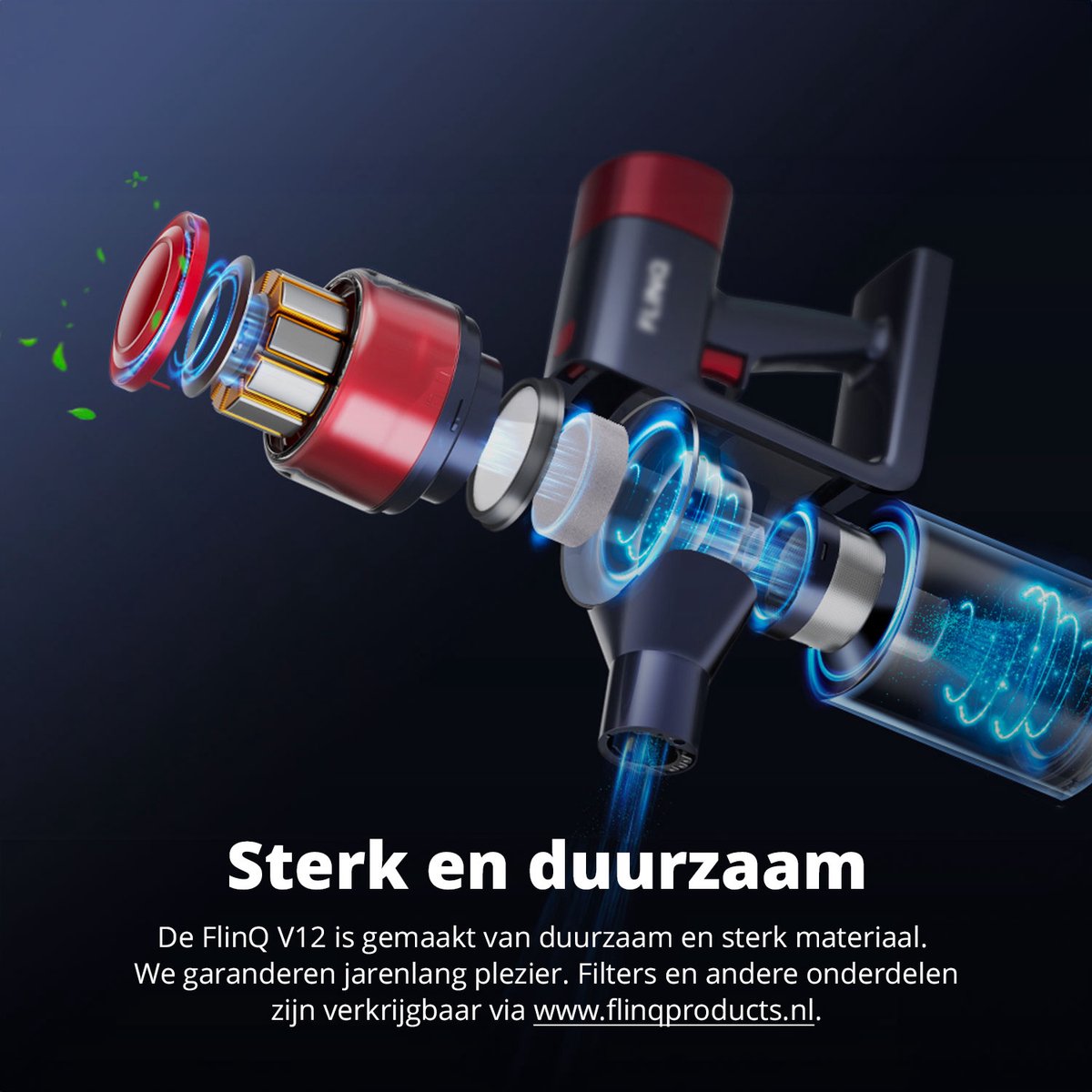 FlinQ Vacuum Cleaner V12 Pro - Steelstofzuiger Draadloos - afbeelding 2