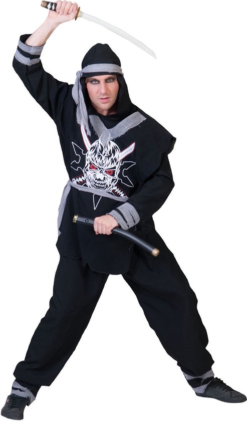 Fldy Herren Kostüm Ninja Overall Japanischer Kämpfer Kleidung Halloween